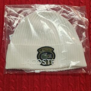 Lacoste White Beanie